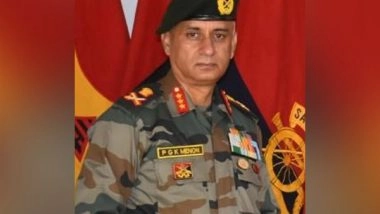 India News | Lt Gen PGK Menon Appointed as New Military Secretary in Army Headquarters