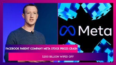Facebook Parent Company Meta Stock Prices Crash, $200 Billion Wiped Off After Report On User Growth