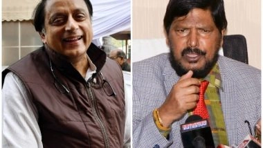 India News | Ramdas Athawale Schools Shashi Tharoor on English Spelling, Twitterati Have a Laugh