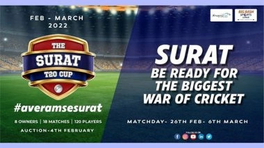 Business News | Surat to Host Its First-ever 'The Surat T20 Cup' for Businessmen and Entrepreneurs from February 26 to March 6, 2022