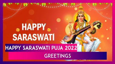 Happy Saraswati Puja 2022 Greetings: Vasant Panchami Wishes, Images and Messages for Festival Day