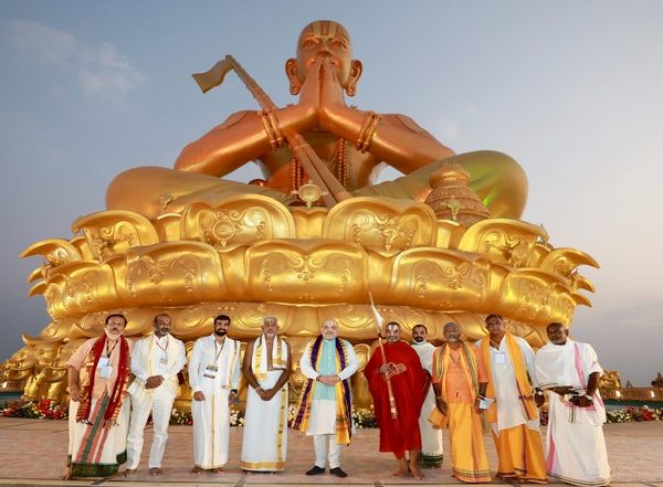 Amit Shah Visits Statue of Equality in Hyderabad, Says ‘Sri Ramanujacharya Brought Unity in Indian Society’
