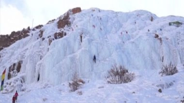 India News | Ladakh Hosts First-ever Ice-wall Climbing Competition