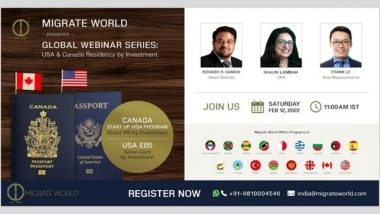 India News | Migrate World Presents Global Webinar Series: USA & Canada Residency by Investment
