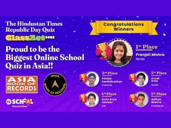 Business News | ClassAct 2022, The Hindustan Times Republic Day Quiz Breaks Records, Holds the New Record for the Maximum Participation in an Online School Quiz - Vimarsana News