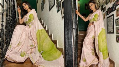Basant Panchami 2022: Newlywed Mouni Roy Is a Sight To Behold as She Strikes a Pose in Six-Yard of Elegance (View Pics)