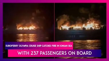 Greece: Euroferry Olympia Cruise Ship Carrying 237 Passengers Catches Fire In Ionian Sea, Near Corfu