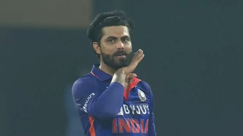 Ravindra Jadeja Does 'Pushpa' Celebration During India vs Sri Lanka 1st T20I in Lucknow