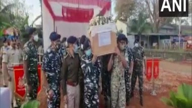 India News | CRPF Pays Tribute to Officer Who Lost His Life in Encounter with Naxals in Chhattisgarh
