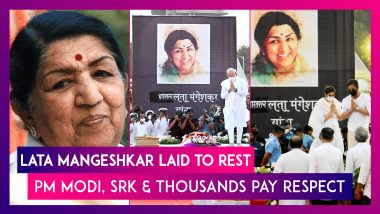 Lata Mangeshkar Laid To Rest With Full State Honours, PM Modi, Shah Rukh Khan Pay Respect