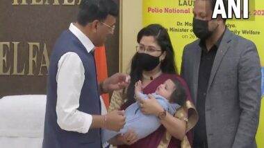 India News | Mandaviya Launches Polio National Immunization Day - 2022, Administers Polio Drops to Children