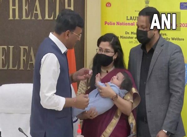 India News | Mandaviya Launches Polio National Immunization Day - 2022, Administers Polio Drops to Children
