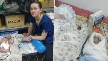 Newborns at Dnipro Children’s Hospital Moved Into Makeshift Bomb Shelter As Russia Bombs Eastern Ukraine (Watch Video)