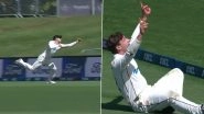 New Zealand vs South Africa: Will Young Takes Stunning One-Handed Catch To Dismiss Marco Jansen (Watch Video)
