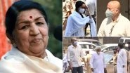 Lata Mangeshkar No More: Shraddha Kapoor, Anupam Kher, Javed Akhtar Visit the Late Veteran Singer&rsquo;s Residence to Pay Their Last Respects