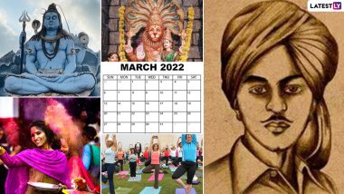 March 2022 Holidays Calendar With Festivals & Events: Maha Shivratri, Holi, International Women's Day; Here's List Of All Important Dates And Indian Bank Holidays for the Month
