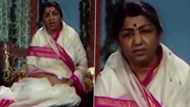 Lata Mangeshkar No More: Here’s a Look at an Old Clip of Doordarshan Programme With the Legendary Veteran Singer (Watch Video)