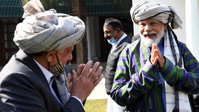 PM Narendra Modi Meets Afghan Sikh-Hindu Delegation at His Residence