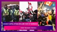 Canada's Capital Ottawa Declares State Of Emergency Over Truckers' Protest As Residents Complain Of Traffic Jams, Hate Crimes