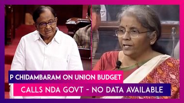 P Chidambaram On Union Budget, Calls NDA Govt - No Data Available