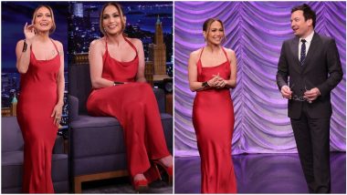 Yo or Hell No? Jennifer Lopez's Red Hot Silk Gown from The House of Norma Kamali