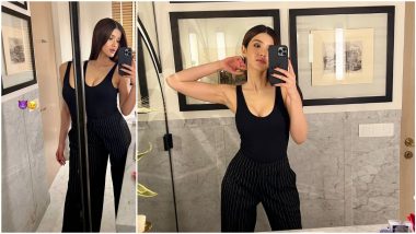 Shanaya Kapoor Pairs Her Pinstripe Pants with a Black Bodysuit and We're Sweating!