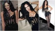 Megan Fox Puts Up a Raunchy Display In Her Sheer Mini Black Corset Dress From Mugler