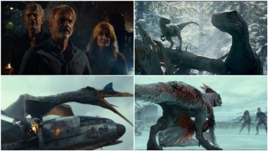First Trailer of Jurassic World Dominion Unveils Dino Mayhem, The Movie Brings Back Jurassic Park Trio of Sam Neill, Laura Dern and Jeff Goldblum!