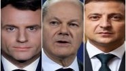 World News | Zelenskyy Held Consultations with Macron, Scholz, Convened Security Council Meet