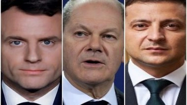 World News | Zelenskyy Held Consultations with Macron, Scholz, Convened Security Council Meet