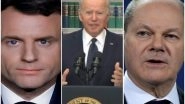 Joe Biden Speaks With Emmanuel Macron, Olaf Scholz, Condemns Russia's Independence Recognition to Ukraine Breakaway Regions