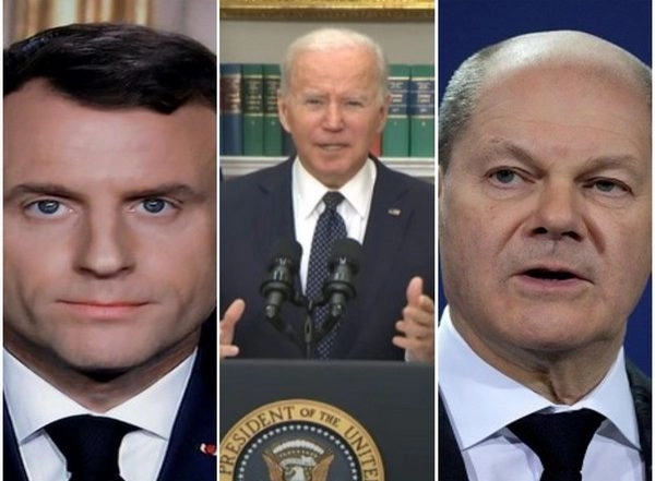 Joe Biden Speaks With Emmanuel Macron, Olaf Scholz, Condemns Russia's Independence Recognition to Ukraine Breakaway Regions