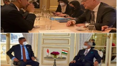 World News | Jaishankar Meets Greek, Singaporean Counterparts on Sidelines of EU Ministerial Forum