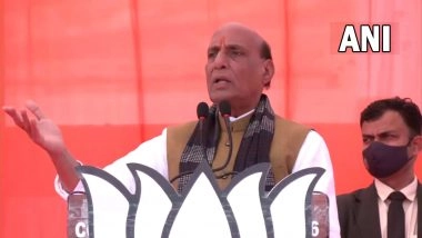 India News | If BJP Retains Power in UP, Will Provide Free LPG Gas Cylinders on Holi, Diwali: Rajnath Singh