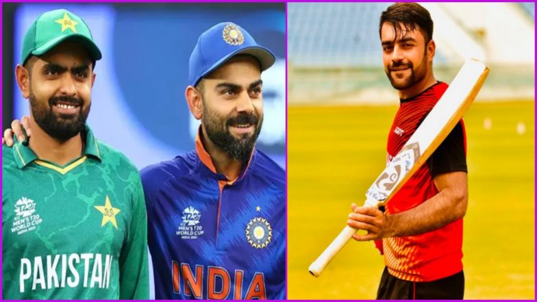 Rashid Khan Tags Virat Kohli and Babar Azam After Playing Copybook Cover Drive Against Bangladesh (Watch Video)