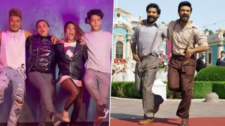 Rakhi Sawant Nails The Hook Step Of Ram Charan, Jr NTR’s Hit Song Naatu Naatu From RRR (Watch Video)