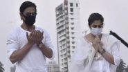 RIP Lata Mangeshkar: Shah Rukh Khan Offering Dua at Legendary Singer&rsquo;s Funeral Wins Twitterati&rsquo;s Hearts; Pics Go Viral