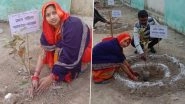 Uttar Pradesh Assembly Elections 2022: First-Time Female Voter and Presiding Officer Plant &lsquo;Mat Vriksha&rsquo; Sapling at Green Booth in Lucknow