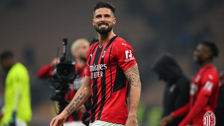 Inter Milan 1-2 AC Milan, Serie A 2021-22: Olivier Giroud Leads the Rossoneri Comeback (Watch Goal Video Highlights)