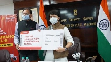 India News | SpiceJet Adds Khajuraho to Its Network, to Operate Flights Twice Weekly