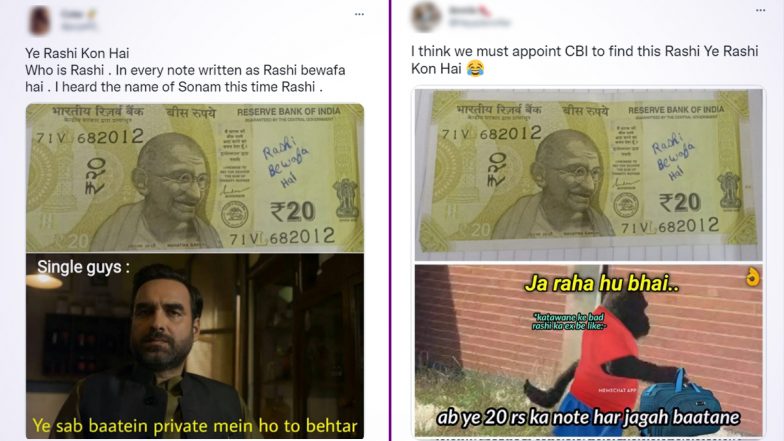 Ye Rashi Kon Hai Funny Memes and Jokes Trend on Twitter as Images With Message 'Rashi Bewafa Hai' Goes Viral on Valentine's Day 2022!