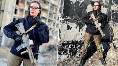 Anastasiia Lenna, Former Miss Ukraine, Takes Up Arms To Fight Off Russian Army? Photoshoot With ‘Air Soft Rifle’ Goes Viral (See Pics)