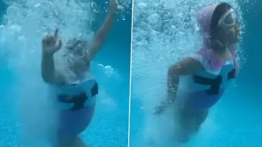 MS Dhoni's Daughter Ziva Taking Plunge into Pool is Refreshing! Watch Viral Video