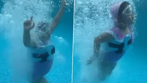 MS Dhoni's Daughter Ziva Taking Plunge into Pool is Refreshing! Watch Viral Video