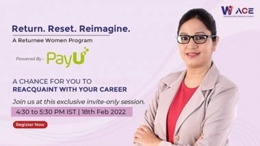Business News | We-Ace and PayU Come Together to Launch an Exclusive Returnee Women Program