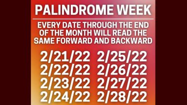 Palindrome Week 2022 Dates: After Twosday, Check How The Last Week Of February is Full of Palindrome Days!