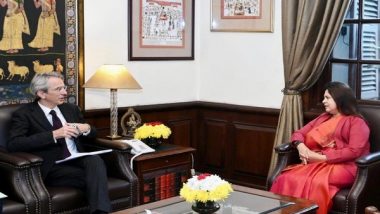 World News | MoS Meenakashi Lekhi Meets French Envoy, Discusses Cultural Exchanges