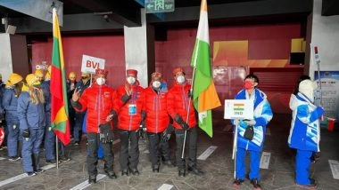 Sports News | Beijing 2022 Winter Olympics: Alpine Skier Mohammad Arif Khan Lead India's Way at Opening Ceremony