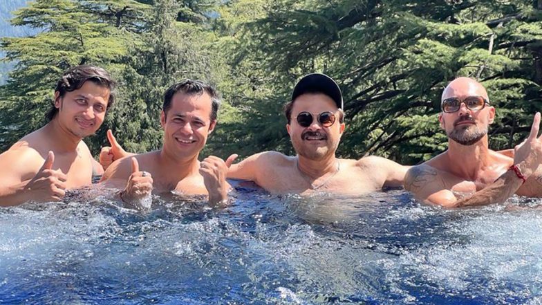 Anil Kapoor Chills With His Team in a Jacuzzi Amidst the Mountains, Now Ready To Travel to the Desert (View Pic)