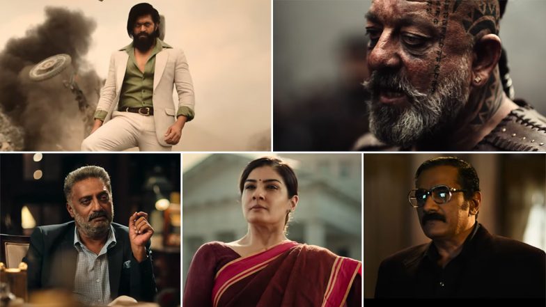 KGF Chapter 2 Trailer: Yash, Raveena Tandon Impress; Sanjay Dutt’s Intriguing Look Will Give You Goosebumps (Watch Video)